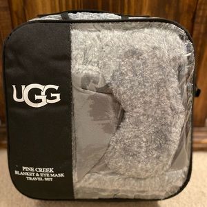 UGG - BRAND NEW IN BAG BLANKET & EYE MASK TRAVEL SET - GREY
